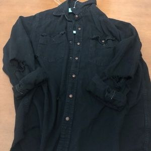 Urban Outfitters CPO Distressed Washed Black Denim